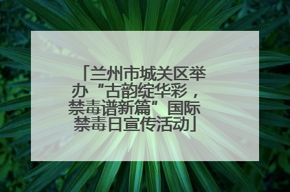兰州市城关区举办“古韵绽华彩，禁毒谱新篇”国际禁毒日宣传活动