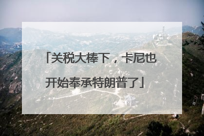 关税大棒下，卡尼也开始奉承特朗普了