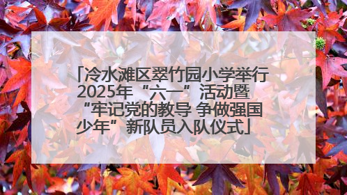 冷水滩区翠竹园小学举行2025年“六一”活动暨“牢记党的教导 争做强国少年”新队员入队仪式