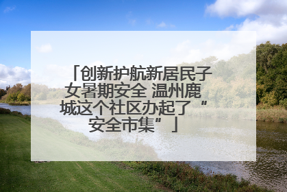 创新护航新居民子女暑期安全 温州鹿城这个社区办起了“安全市集”