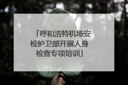 呼和浩特机场安检护卫部开展人身检查专项培训
