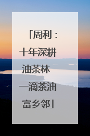 周利：十年深耕油茶林 一滴茶油富乡邻