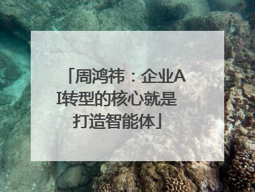 周鸿祎：企业AI转型的核心就是打造智能体