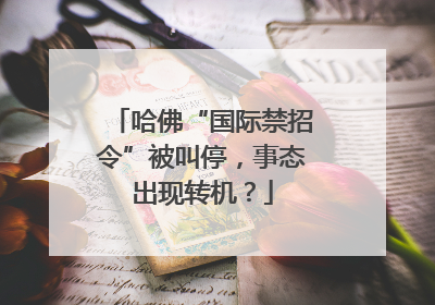哈佛“国际禁招令”被叫停，事态出现转机？