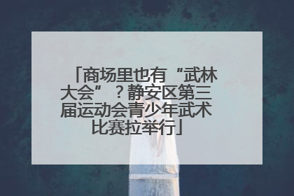 商场里也有“武林大会”？静安区第三届运动会青少年武术比赛拉举行