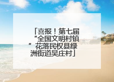 喜报！第七届“全国文明村镇”花落民权县绿洲街道吴庄村