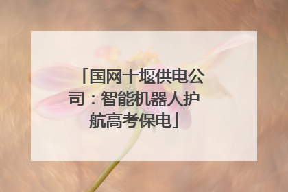 国网十堰供电公司：智能机器人护航高考保电