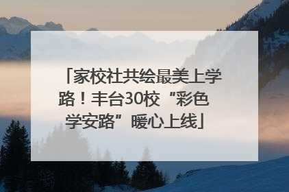 家校社共绘最美上学路！丰台30校“彩色学安路”暖心上线