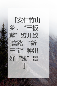 安仁竹山乡：“三板斧”劈开致富路 “新三宝”种出好“钱”景