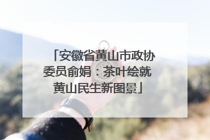 安徽省黄山市政协委员俞娟：茶叶绘就黄山民生新图景