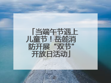 当端午节遇上儿童节！岳麓消防开展“双节”开放日活动
