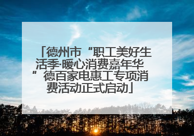 德州市“职工美好生活季·暖心消费嘉年华”德百家电惠工专项消费活动正式启动
