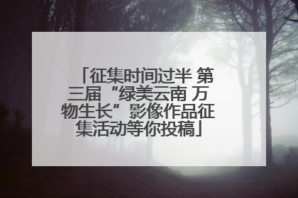 征集时间过半 第三届“绿美云南 万物生长”影像作品征集活动等你投稿