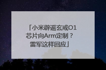 小米辟谣玄戒O1芯片向Arm定制？雷军这样回应