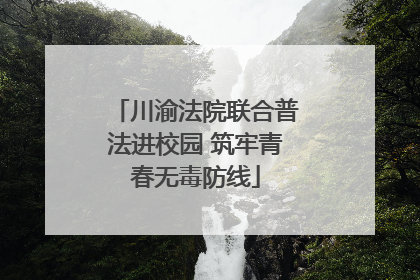 川渝法院联合普法进校园 筑牢青春无毒防线