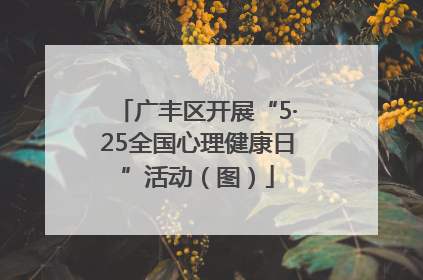 广丰区开展“5·25全国心理健康日”活动（图）