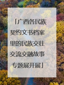 广西各民族契约文书档案里的民族交往交流交融故事专题展开展