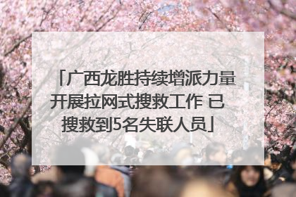 广西龙胜持续增派力量开展拉网式搜救工作 已搜救到5名失联人员