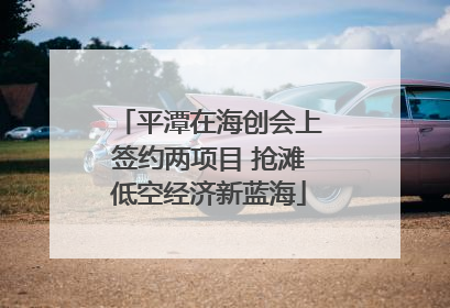 平潭在海创会上签约两项目 抢滩低空经济新蓝海