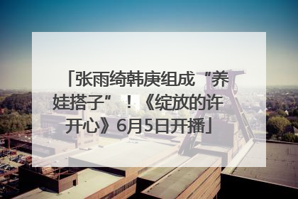 张雨绮韩庚组成“养娃搭子”！《绽放的许开心》6月5日开播