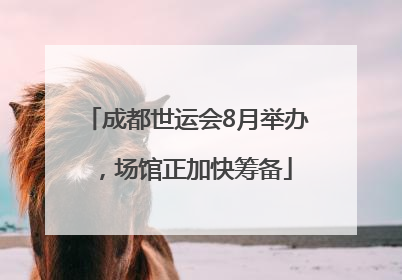 成都世运会8月举办，场馆正加快筹备