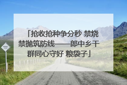 抢收抢种争分秒 禁烧禁抛筑防线——郎中乡干群同心守好 粮袋子