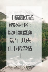 杨园街道纺器社区：粽叶飘香迎端午 共庆佳节传温情