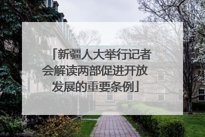 新疆人大举行记者会解读两部促进开放发展的重要条例