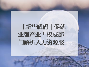 新华解码｜促就业强产业！权威部门解析人力资源服务业与制造业融合发展试点