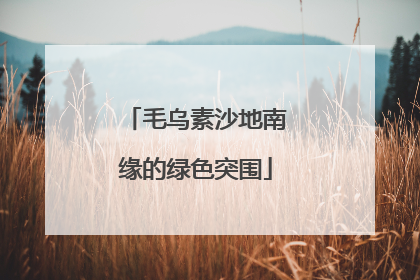 毛乌素沙地南缘的绿色突围
