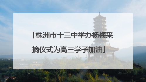 株洲市十三中举办杨梅采摘仪式为高三学子加油