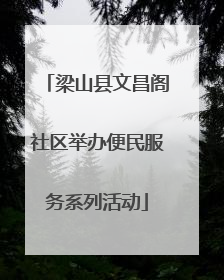 梁山县文昌阁社区举办便民服务系列活动