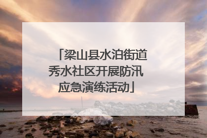 梁山县水泊街道秀水社区开展防汛应急演练活动