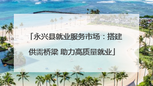 永兴县就业服务市场：搭建供需桥梁 助力高质量就业
