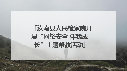 汝南县人民检察院开展“网络安全 伴我成长”主题帮教活动