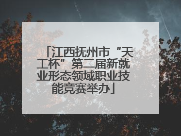 江西抚州市“天工杯”第二届新就业形态领域职业技能竞赛举办
