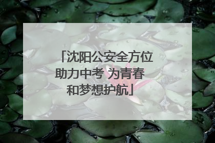 沈阳公安全方位助力中考 为青春和梦想护航