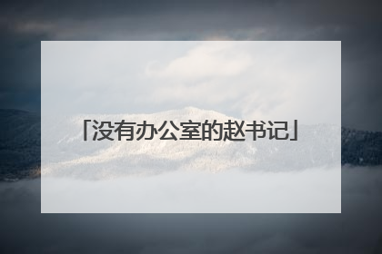 没有办公室的赵书记