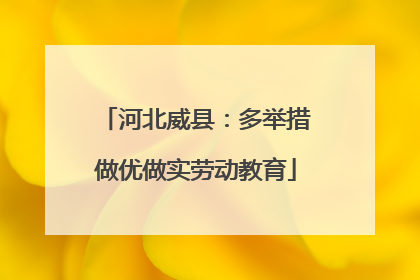 河北威县：多举措做优做实劳动教育
