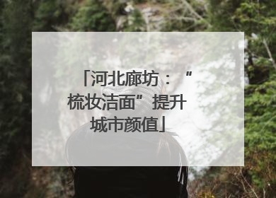 河北廊坊：“梳妆洁面”提升城市颜值