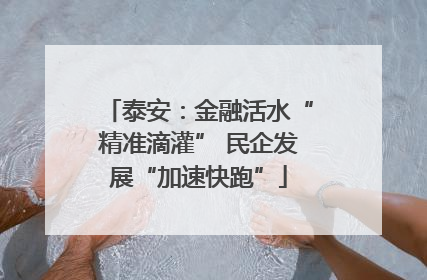 泰安：金融活水“精准滴灌” 民企发展“加速快跑”