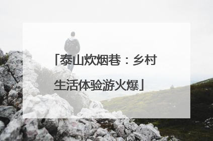 泰山炊烟巷：乡村生活体验游火爆
