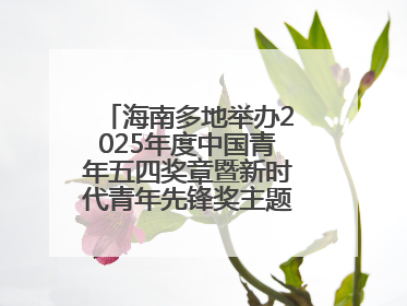 海南多地举办2025年度中国青年五四奖章暨新时代青年先锋奖主题宣讲活动