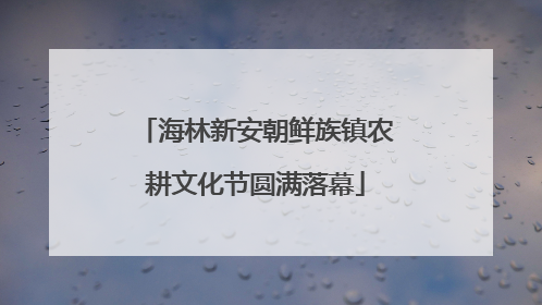 海林新安朝鲜族镇农耕文化节圆满落幕