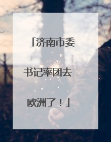 济南市委书记率团去欧洲了！