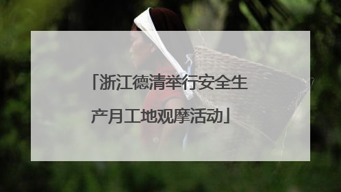浙江德清举行安全生产月工地观摩活动