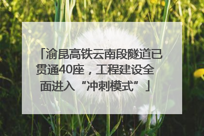 渝昆高铁云南段隧道已贯通40座，工程建设全面进入“冲刺模式”