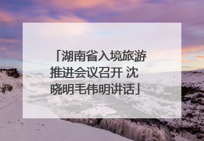 湖南省入境旅游推进会议召开 沈晓明毛伟明讲话
