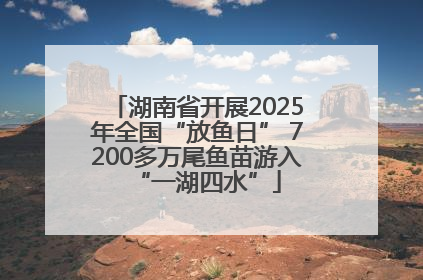 湖南省开展2025年全国“放鱼日” 7200多万尾鱼苗游入“一湖四水”