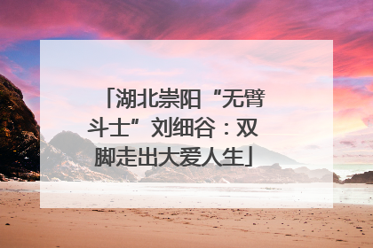 湖北崇阳“无臂斗士”刘细谷：双脚走出大爱人生